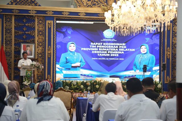 TP PKK Sumsel Berkontribusi Positif Dalam Turunkan Stunting. (Foto : Humas Prov. Sumsel)