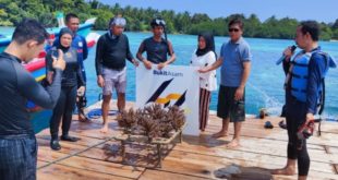 PT. Bukit Asam Tbk (PTBA) turut berkontribusi dalam konservasi terumbu karang di destinasi wisata ini.