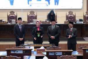 Agenda Penyampaian Pengantar Laporan Keterangan Pertanggung Jawaban (LKPJ) Gubernur Sumsel Tahun 2022 yang berlangsung di Gedung Paripurna DPRD Provinsi Sumsel, Senin (27/3/2023). (Foto : Humas DPRD Prov. Sumsel)