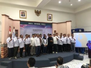 Perkumpulan Pemimpin Redaksi Media Siber Indonesia atau Forum Pemred Media Siber se-Indonesia ketika dilantik di Hall Gedung Dewan Pers Senin (6/3/2023) siang.