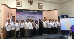 Perkumpulan Pemimpin Redaksi Media Siber Indonesia atau Forum Pemred Media Siber se-Indonesia ketika dilantik di Hall Gedung Dewan Pers Senin (6/3/2023) siang.