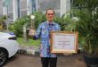 Walikota Palembang Harnojoyo usai menerima penghargaan PPKM Awards 2023. (FOTO: IST)