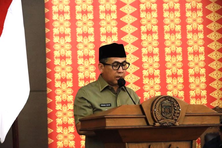 Wali Kota Lubuklinggau, H. SN Prana Putra Sohe, menyampaikan Laporan Keterangan Pertanggungjawaban (LKPJ) tahun 2022 pada Rapat Paripurna Dewan Perwakilan Rakyat Daerah (DPRD) Kota Lubuklinggau