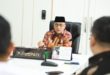 Pj Bupati Muba Drs H Apriyadi MSi menerima Jajaran PT Medco Energi E&P Grissik Ltd di Ruang Rapat Bupati Muba, Jumat (31/3/2023).