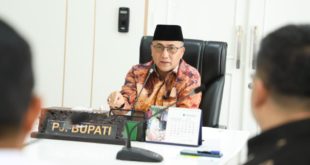 Pj Bupati Muba Drs H Apriyadi MSi menerima Jajaran PT Medco Energi E&P Grissik Ltd di Ruang Rapat Bupati Muba, Jumat (31/3/2023).