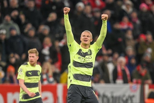Manchester City berhasil lolos ke semifinal Liga Champions 2022-2023 setelah bermain imbang 1-1 melawan Bayern Munich pada leg kedua perempatfinal di Stadion Allianz Arena, Kamis (20/4/2023)