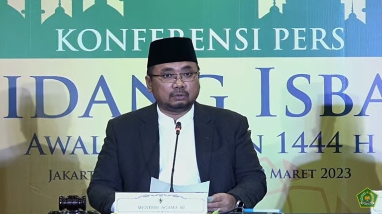 Kementerian Agama (Kemenag) RI mengumumkan hasil sidang isbat penetapan 1 Syawal 1444 H atau Lebaran Idul Fitri 2023 pada hari Kamis, 20 April 2023 pukul 17.00 WIB