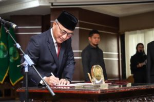Pelantikan dan Pengambilan Sumpah Pejabat Jabatan Pimpinan Tinggi (JPT) Pratama di Lingkungan Pemerintah Kabupaten Musi Banyuasin, Rabu (5/4/2023)