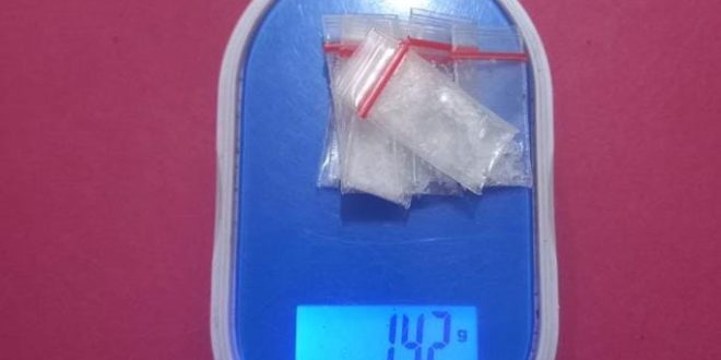 Barang Bukti 10 Paket Sabu yang berhasil diamankan oleh Satuan Narkoba Polres Musi Rawas dari Tersangka Jam. (foto : SMSI Silampari)