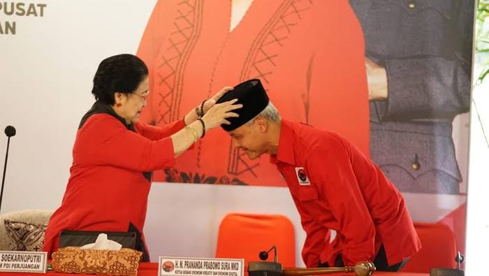 Ganjar Pranowo resmi diusung sebagai Bakal Calon Presiden Republik Indonesia oleh Partai Demokrasi Indonesia Perjuangan, Istana Batutulis, Bogor, Jawa Barat, hari Jumat tanggal 21 April 2023. (Foto: dok. istimewa)