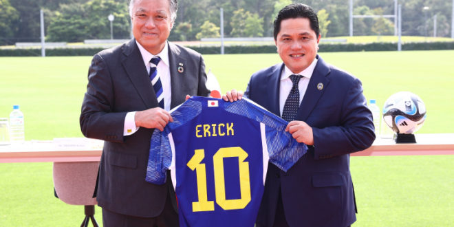 Penandatangan MoU antara PSSI dan JFA tersebut dilaksanakan di Prince Takamado Memorial JFA YUME Field, Chiba, Jepang, Senin (22/5).