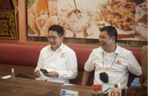 Ketum Kadin Arsjad Rasjid bersama Ketua Kadin Sumsel Affandi Udji saat di Palembang