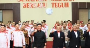 Pelantikan Pengurus Provinsi Persatuan Gateball Seluruh Indonesia (Pergatsi) Sumsel masa bakti 2021-2025, di Auditorium Bina Praja Pemprov Sumsel,  Sabtu (15/4)