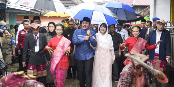 Pada H+3 hari raya Idul Fitri 144 Hijriah, Senin (24/4) Gubernur Sumsel H Herman Deru berkesempatan melakukan halal Bihalal dengan masyarakat Komering