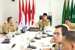 Pemkab Muba Bahas Aspal Karet Bersama Kementerian Perindustrian Secara Virtual