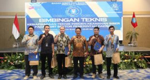 Bimbingan Teknis Kesiap siagaan Teknis Insiden Keamanan Siber pada CSIRT Sektor Pemerintah Daerah" ini diikuti 80 pemerintah daerah yang berlangsung di Ballroom Novotel Samator, Surabaya, Jawa Timur pada Rabu (24/5/2023).