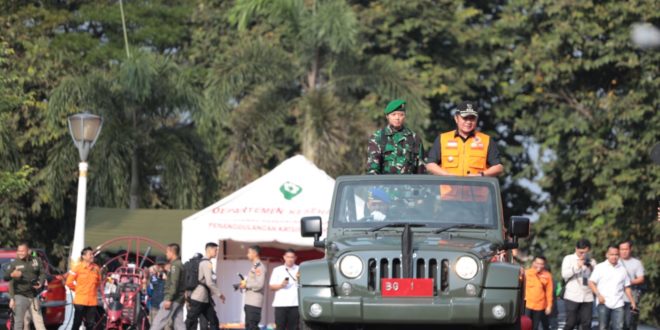 penetapan siaga darurat karhutla dan izin Teknologi Modifikasi Cuaca (TMC) di Sumsel bertempat di Halaman Griya Agung, Rabu (17/5/2023)