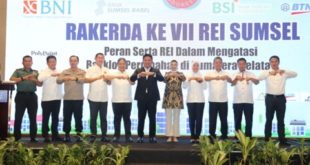 Ketua Dewan Perwakilan Rakyat Daerah (DPRD) Provinsi Sumatera Selatan (Sumsel), Hj. Anita Noeringhati, menghadiri acara pembukaan Rapat Kerja Daerah (Rakerda) ke VII Real Estate Indonesia (REI) Sumsel yang berlangsung di Ballroom Novotel Palembang, pada hari Rabu tanggal 24 Mei 2023.