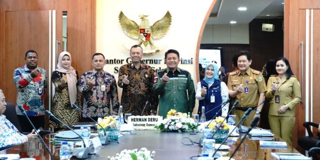 Tim Verifikasi dari Sekretariat Militer Presiden RI yang diketuai oleh Kepala Biro Umum Setmilpres RI, Irjen Pol. Drs. R. Adang Ginanjar S, M.M di Ruang Rapat Gubernur Sumsel, Selasa (13/6/2023).