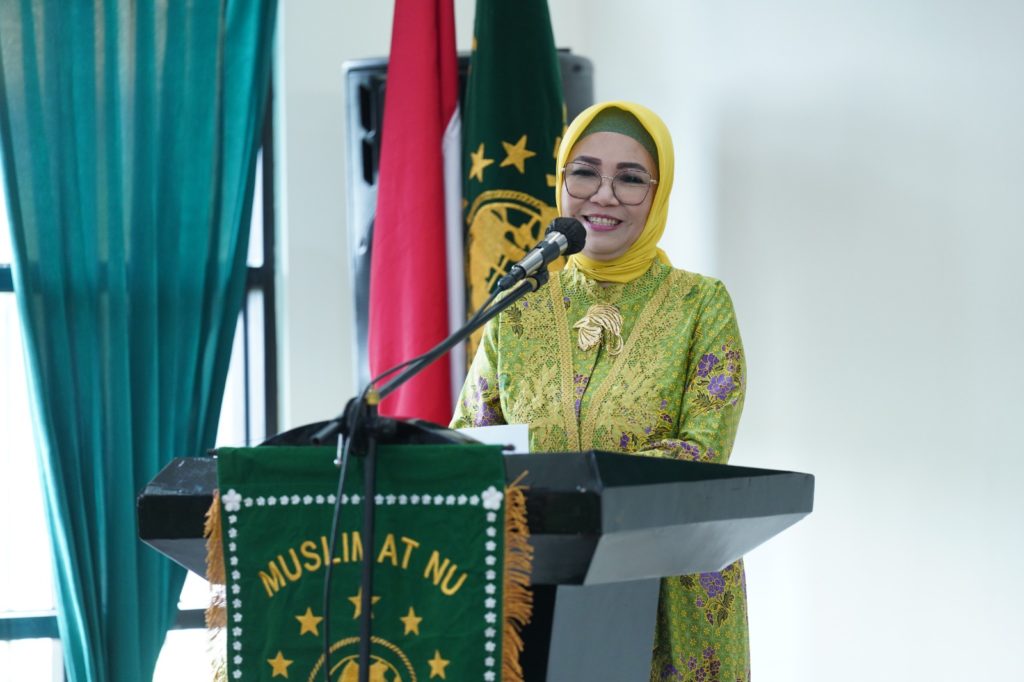 Hj. R.A. Anita Noeringhati, SH., MH., hadir dalam acara Konferensi Wilayah (Konferwil) XI Muslimat NU Sumatera Selatan yang digelar di Aula Asrama Haji Palembang pada hari Sabtu (24/06/2023).