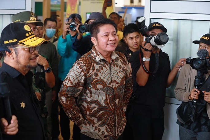 Gubernur Sumsel H Herman Deru mendampingi Menteri Pertanian RI, Syahrul Yasin Limpo dan Gubernur Sumatera Barat