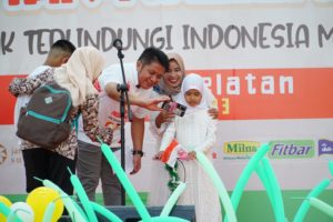 Peringatan Hari Anak Nasional Provinsi Sumatera Selatan Tahun 2023 yang diselenggarakan di Griya Agung Palembang.bertempat di Lapangan Futsal Griya Agung Palembang, Minggu, (30/7/2023)