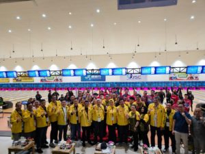 102 peboling nasional dari sembilan provinsi di luar Aceh dan Sumatera Utara telah berkumpul di JSC Bowling Center, Palembang