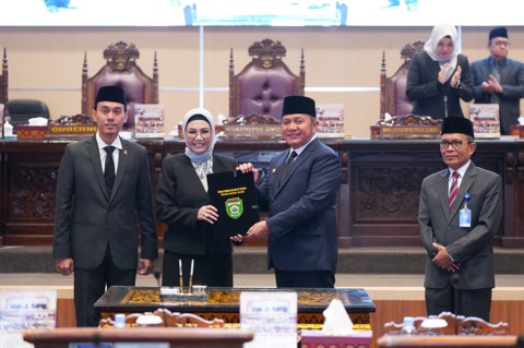 Rapat Paripurna DPRD Sumsel ke LXIV (64) Pembicaraan Tingkat Dua yang digelar di Gedung DPRD Sumsel, Selasa (27/6/2023).