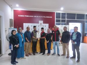 Pengurus Pimpinan Cabang (Pimcab) Partai Kebangkitan Nusantara (PKN) Kota Palembang menyerahkan berkas Perbaikan Dokumen Persyaratan Bakal Calon Anggota Dewan Perwakilan Rakyat Daerah (DPRD) Kota Palembang ke Komisi Pemilihan Umum (KPU) Kota Palembang, pada hari Minggu tanggal 9 Juli 2023.