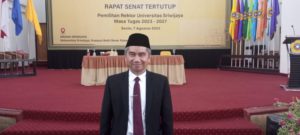 Prof Dr Taufiq Marwah terpilih sebagai Rektor Unsri. (FOTO: SS 1/YANTI).