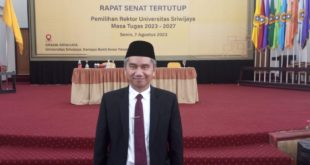 Prof Dr Taufiq Marwah terpilih sebagai Rektor Unsri. (FOTO: SS 1/YANTI).