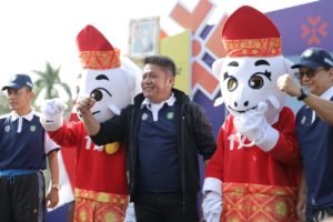 Launching Logo dan Maskot POPNAS Prov. Sumsel Tahun 2023. 30 hari Menuju POPNAS XVI Sumatera Selatan bertempat di Griya Agung Palembang, Senin (31/7/2023)