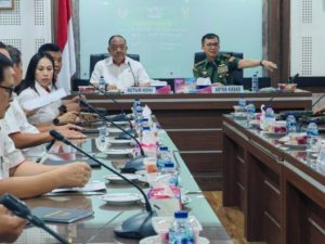 Letjen TNI Purn Marciano Norman dan jajarannya berkunjung ke Markas Besar TNI Angkatan Darat (AD) di Jakarta Pusat pada Hari Rabu tanggal 9 Agustus 2023.