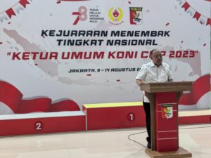 Kejuaraan Menembak Tingkat Nasional Ketua Umum KONI Cup 2023’. Kompetisi itu dihelat di Lapangan Tembak Senayan, tanggal 9-14 Agustus 2023.