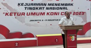 Kejuaraan Menembak Tingkat Nasional Ketua Umum KONI Cup 2023’. Kompetisi itu dihelat di Lapangan Tembak Senayan, tanggal 9-14 Agustus 2023.
