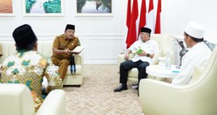 H Apriyadi Mahmud menerima audensi dari Jajaran Pengurus Cabang Nahdlatul Ulama (PCNU) Kabupaten Muba, Selasa (22/8/2023) di Ruang Audiensi Bupati.