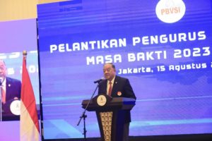 Ketua Umum (Ketum) Komite Olahraga Nasional Indonesia (KONI) Pusat Letjen TNI Purn Marciano Norman telah mengukuhkan dan melantik Ketum Pengurus Pusat Persatuan Bola Voli Seluruh Indonesia (PP.PBVSI) masa bakti 2023-2027