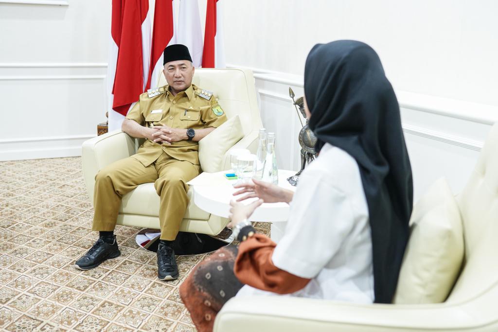 Apriyadi Mahmud audiensi bersama dengan empat Tenaga Kesehatan Teladan (Nakesdan) yang telah meraih juara hingga ke Tingkat Nasional, Senin (21/8/2023).
