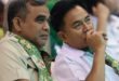 Sekretaris Jenderal (Sekjen) Partai Gerakan Indonesia Raya (Gerindra), Ahmad Muzani, menghadiri konsolidasi serta deklarasi dukungan dari Partai Bulan Bintang (PBB) kepada Prabowo Subianto di DBL Arena, Surabaya, Jawa Timur, pada hari Minggu tanggal 3 September 2023. (foto : SMSI Sumsel)