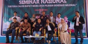 Seminar Nasional Dengan Tema Kriteria Calon Bupati Muba 2024 Pilihan Generasi Milenial di Aula Yayasan Rahmaniyah Sekayu, Sabtu (9/9/2023). (FOTO: KOMINFO MUBA).
