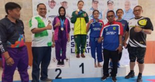 Dua medali emas diraih oleh atlet Gulat gaya bebas putri kelas 44 kg dan 48 kg atas nama Nia dan Ayu, Minggu (17/09/2023).