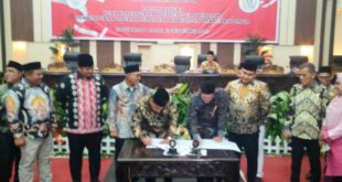 Rapat Paripurna Dewan Perwakilan Rakyat Daerah (DPRD) Kabupaten Banyuasin, pada hari Jum’at tanggal 15 September 2023, terkait pembahasan persetujuan bersama Calon Daerah Persiapan Otonomi Baru (CDPOB) Kabupaten Banyuasin pada hari Jum'at tanggal 15 September 2023. (foto : SMSI Banyuasin)