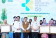 Agus Fatoni menghadiri Peringatan Hari Kesehatan Nasional (HKN) Ke- 59 Tahun 2023 dengan Tema “Transformasi Kesehatan untuk Indonesia Maju” di Halaman Parkir RSUD Siti Fatimah Prov. Sumsel, Rabu (22/11/2023).