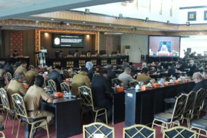 Suasana Sidang Paripurna ke 26 Masa Persidangan III Dewan Perwakilan Rakyat Daerah Kota Palembang pada hari Selasa tanggal 7 November 2023
