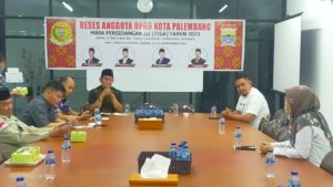 Anggota Dewan Perwakilan Rakyat Kota Palembang yang berasal dari Daerah Pemilihan Kecamatan Sako, Kalidoni, dan Sematang Borang, menggelar Reses pada Masa Persidangan III Tahun 2023 pada hari Kamis tanggal 23 November 2023.