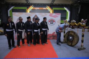Suasana Kegiatan Gong Pencak Seni Solospell Persaudaraan Setia Hati Terate di Gedung Serba Guna Tanah Putih Tanjung Enim, pada hari Minggu tanggal 5 November 2023. (foto : SMSI Sumsel)