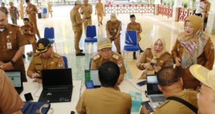 Suasana Aktivasi Identitas Kependudukan Digital bagi seluruh Aparatur Sipil Negara di lingkungan Pemerintah Kota Lubuklinggau pada hari Senin tanggal 6 November 2023. (foto : humas Pemkot Lubuklinggau)