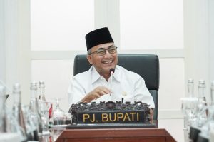 Pj Bupati Apriyadi Mahmud Menerima Kepala Badan Pusat Statistik (BPS) Provinsi Sumatera Selatan di Kantor Perwakilan Musi Banyuasin di Palembang, Rabu (21/2/2024).