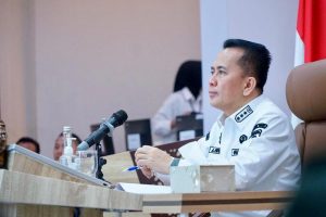Rapat Lanjutan Program Rehabilitasi Rumah Layak Huni yang digelar di Kantor Gubernur Sumsel, Palembang, Sumatera Selatan, Jumat (2/2/2024).
