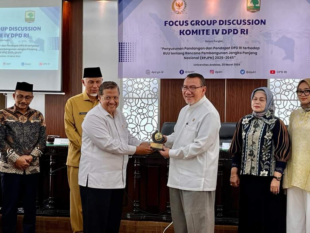 Focus Group Discussion (FGD) yang dilaksanakan Komite IV DPD RI di Gedung Tahir Foundation, Fakultas Hukum Universitas Andalas Padang, Senin 25 Maret 2024.